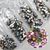 Multi-Size Rainbow Rhinestones - GLASS- flat back #060