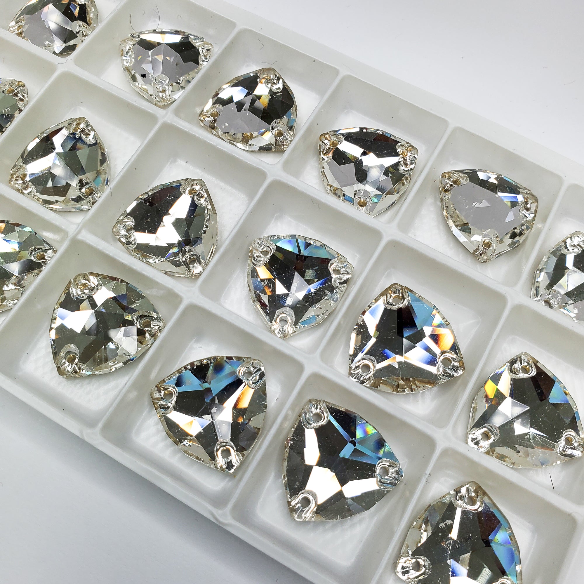 clear TRILLIANT Sew On Glass Rhinestone AB