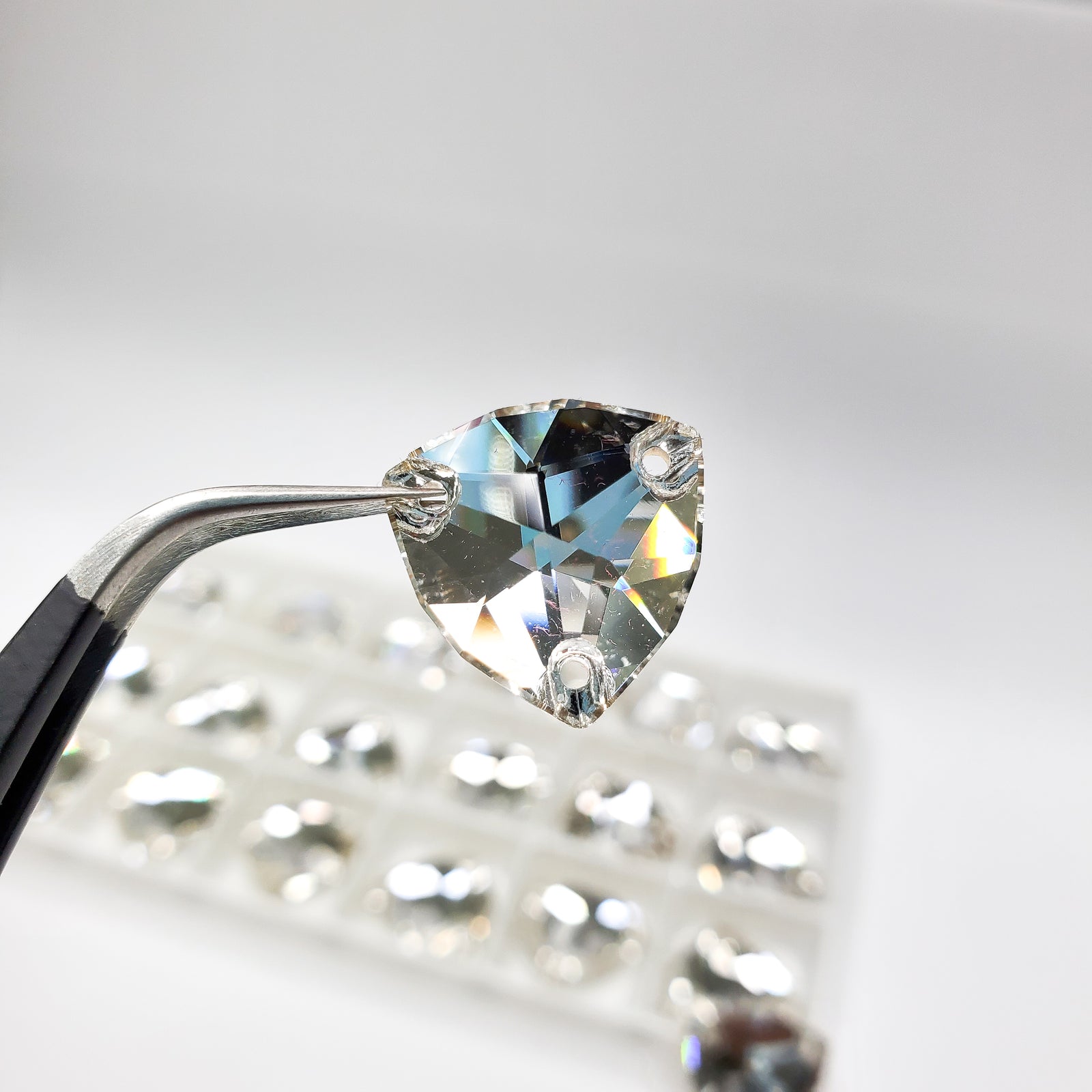 clear TRILLIANT Sew On Glass Rhinestone AB