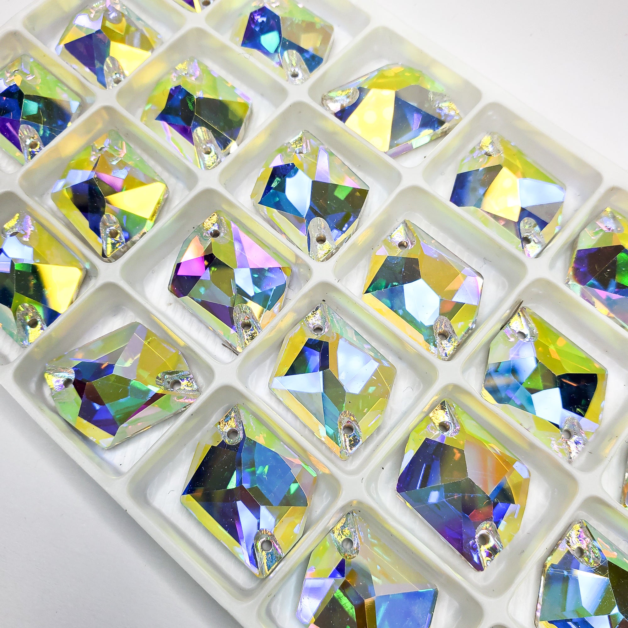 AB- Cosmic Sew On Glass Rhinestone