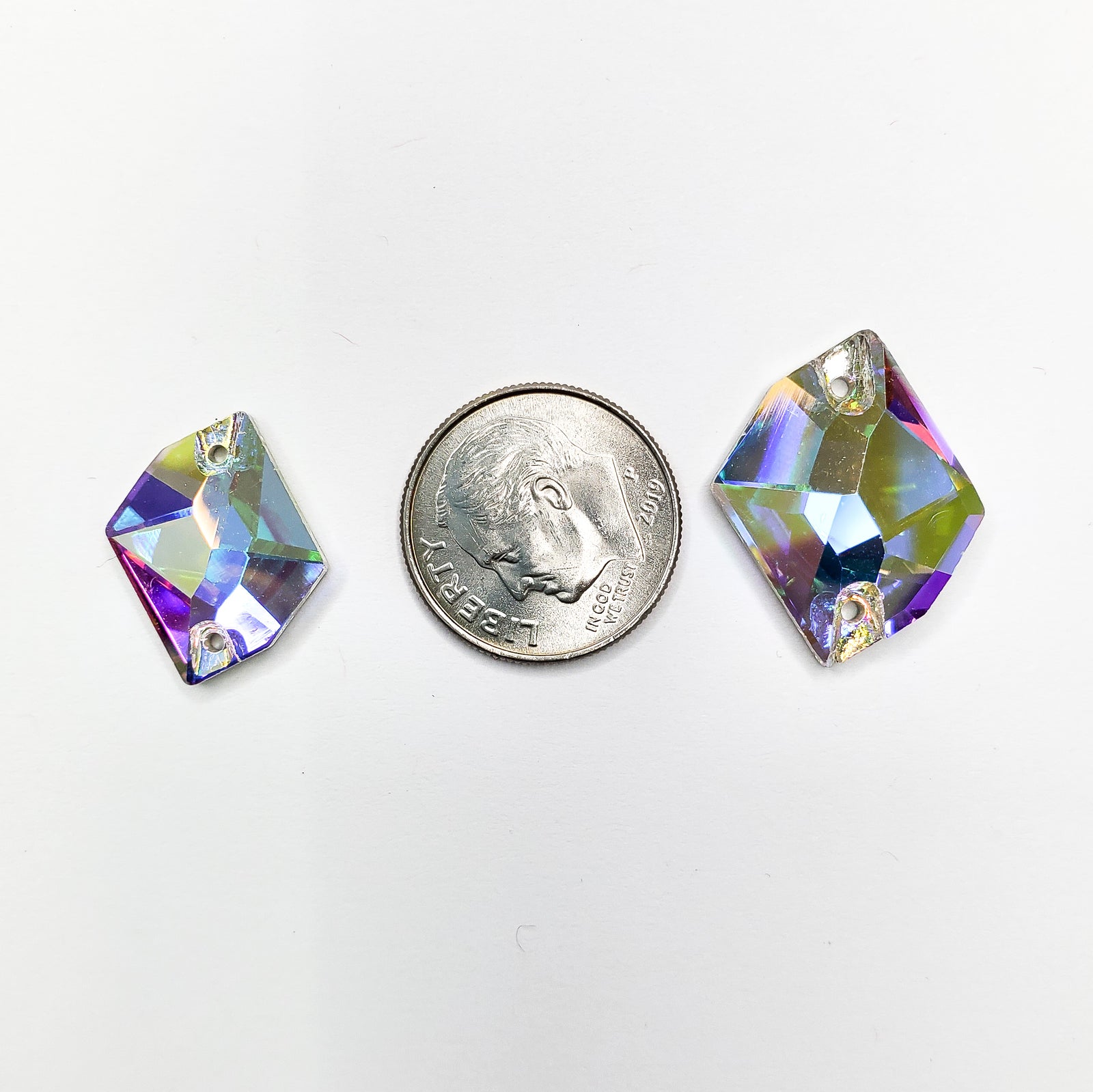 AB- Cosmic Sew On Glass Rhinestone