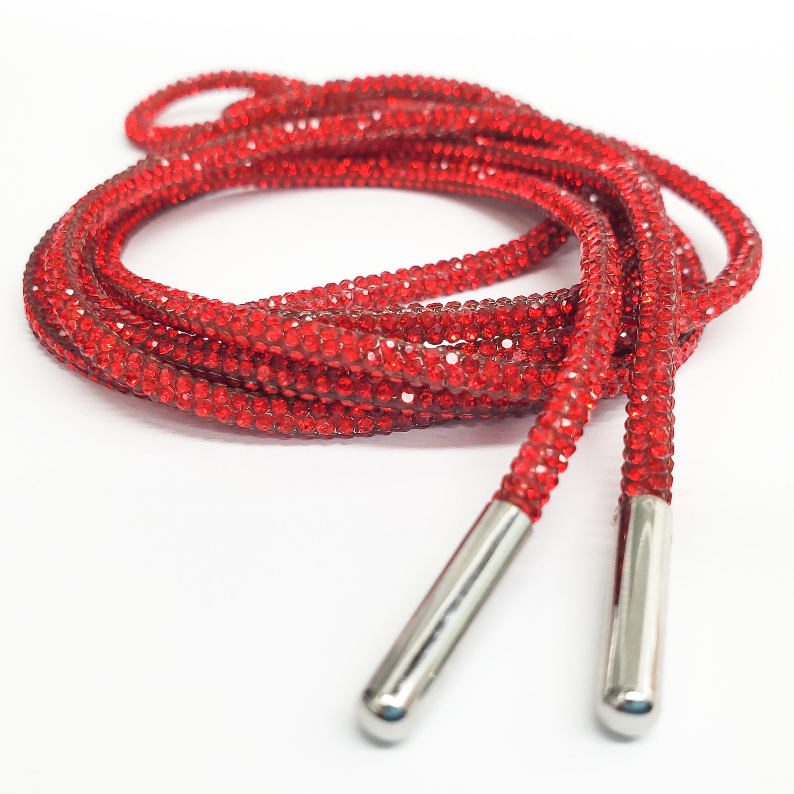 RED - crystals shoelaces