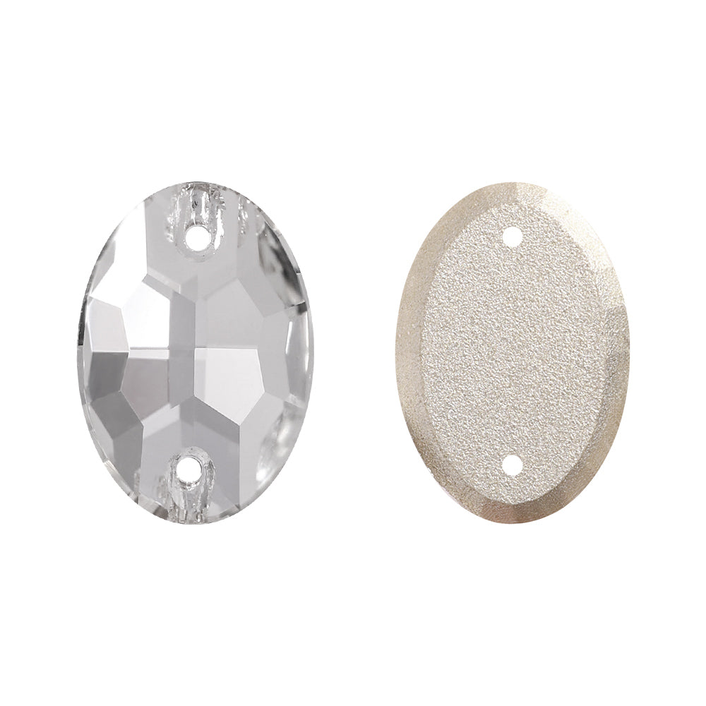 Crystal Clear Oval Sew On Glass Rhinestone