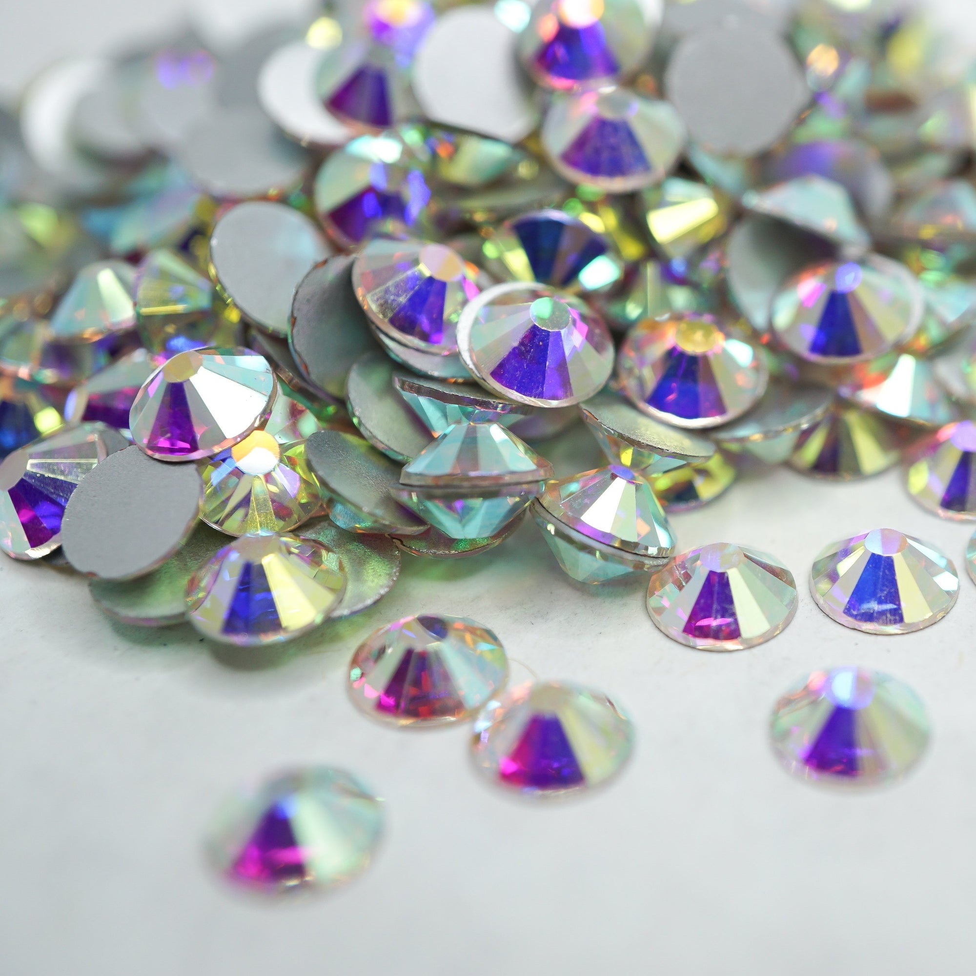 Crystal AB Rhinestones - HQ glass flatback #041