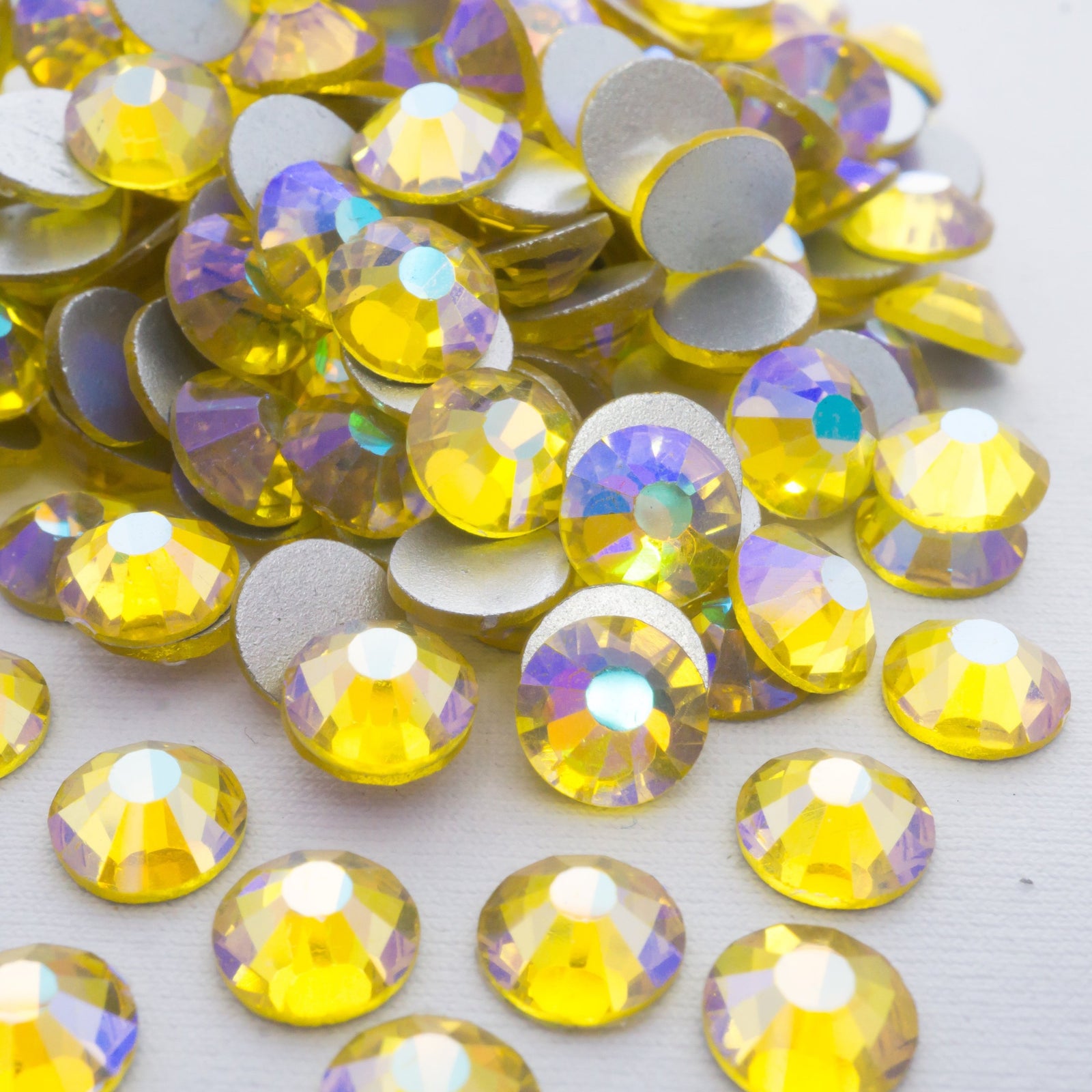 Citrine AB Rhinestones - HQ glass flatback #054