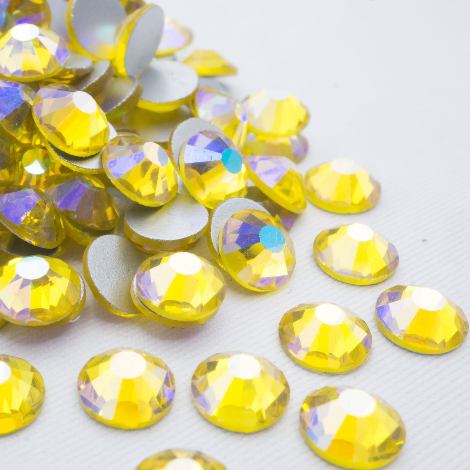 Citrine AB Rhinestones - HQ glass flatback #054