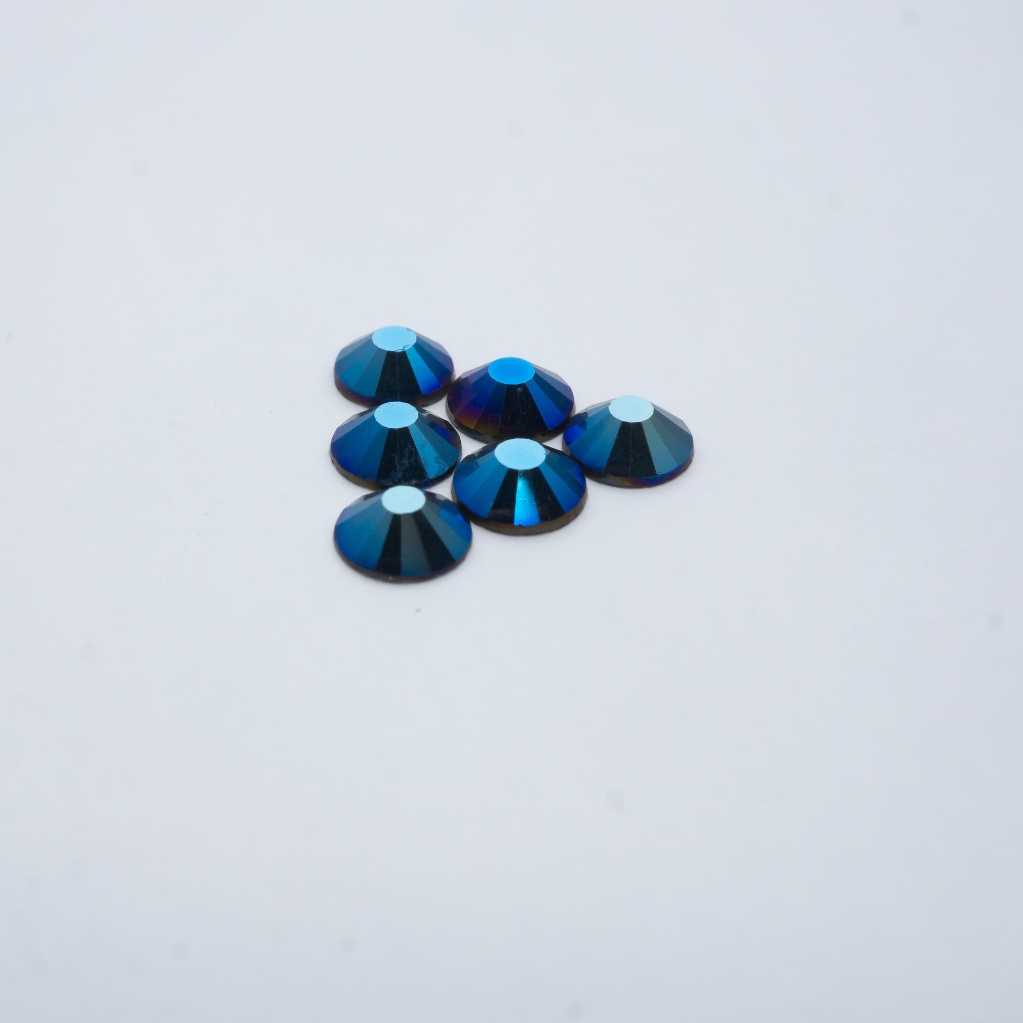 Metallic Blue Rhinestones - HQ glass flatback #065