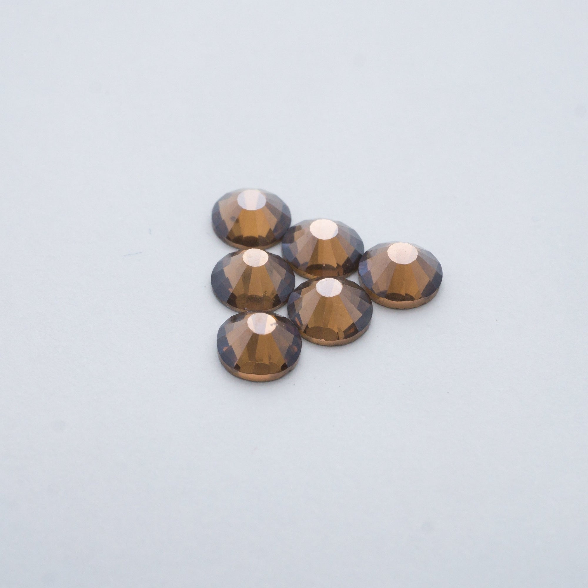 Smoked Topaz Satin Rhinestones - HQ glass flatback #070