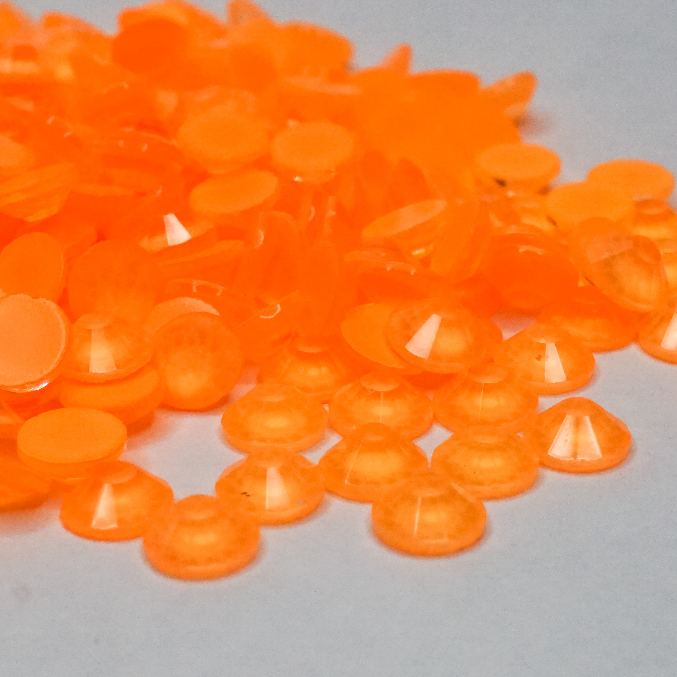 Neon Orange Rhinestones - HQ glass flatback #074 - VRISHAN