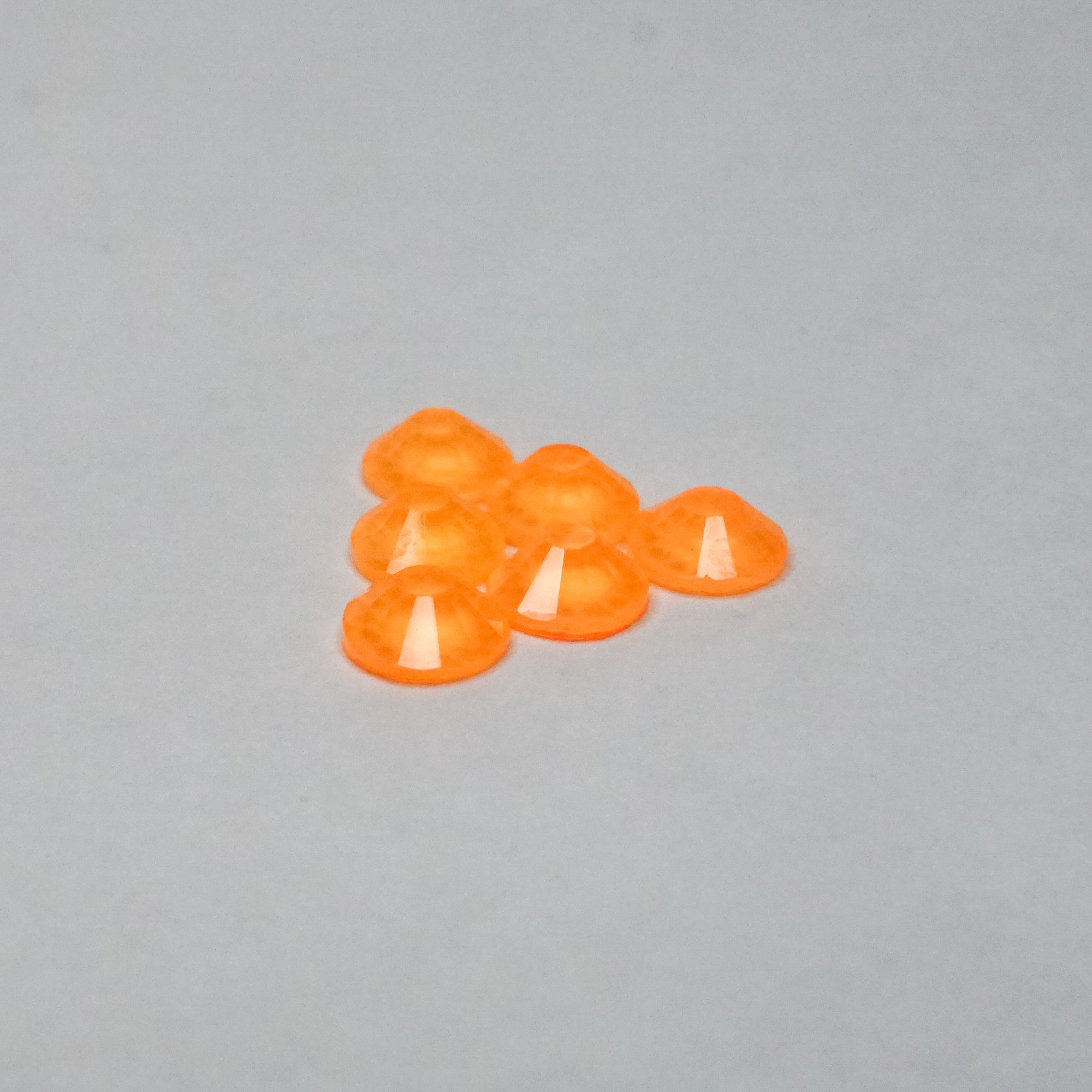 Neon Orange Rhinestones - HQ glass flatback #074