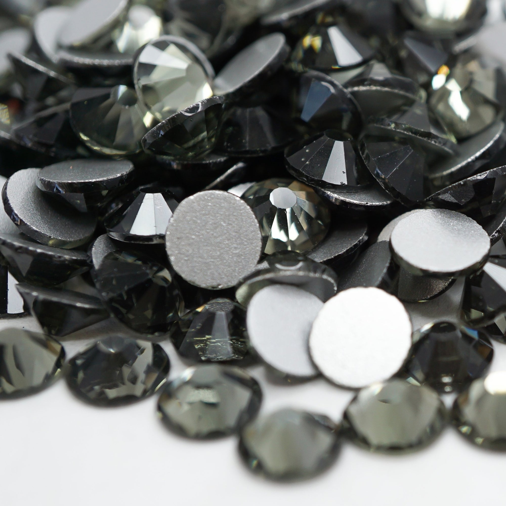 Black Diamond HQ glass Rhinestones flatback #002