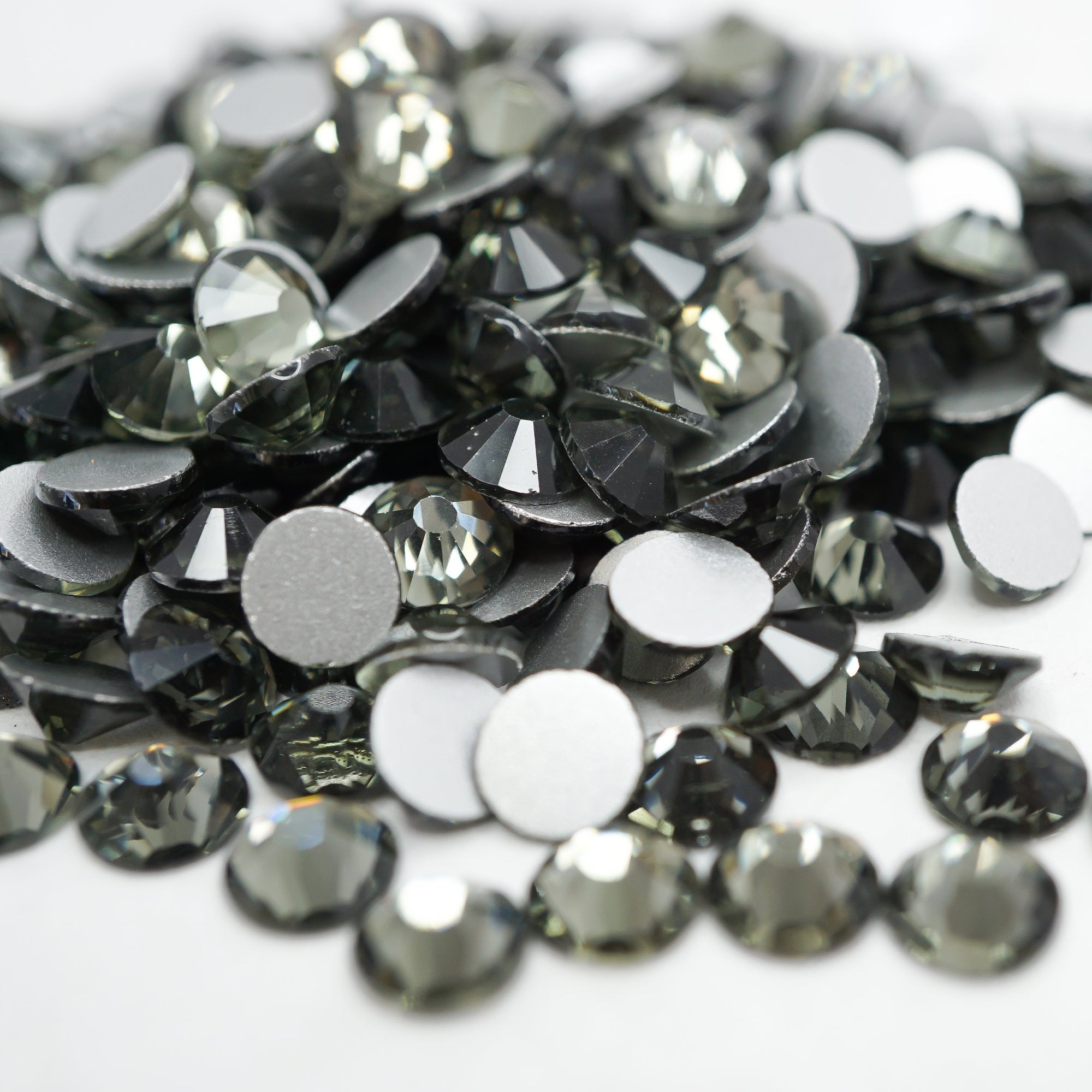Black Diamond HQ glass Rhinestones flatback #002