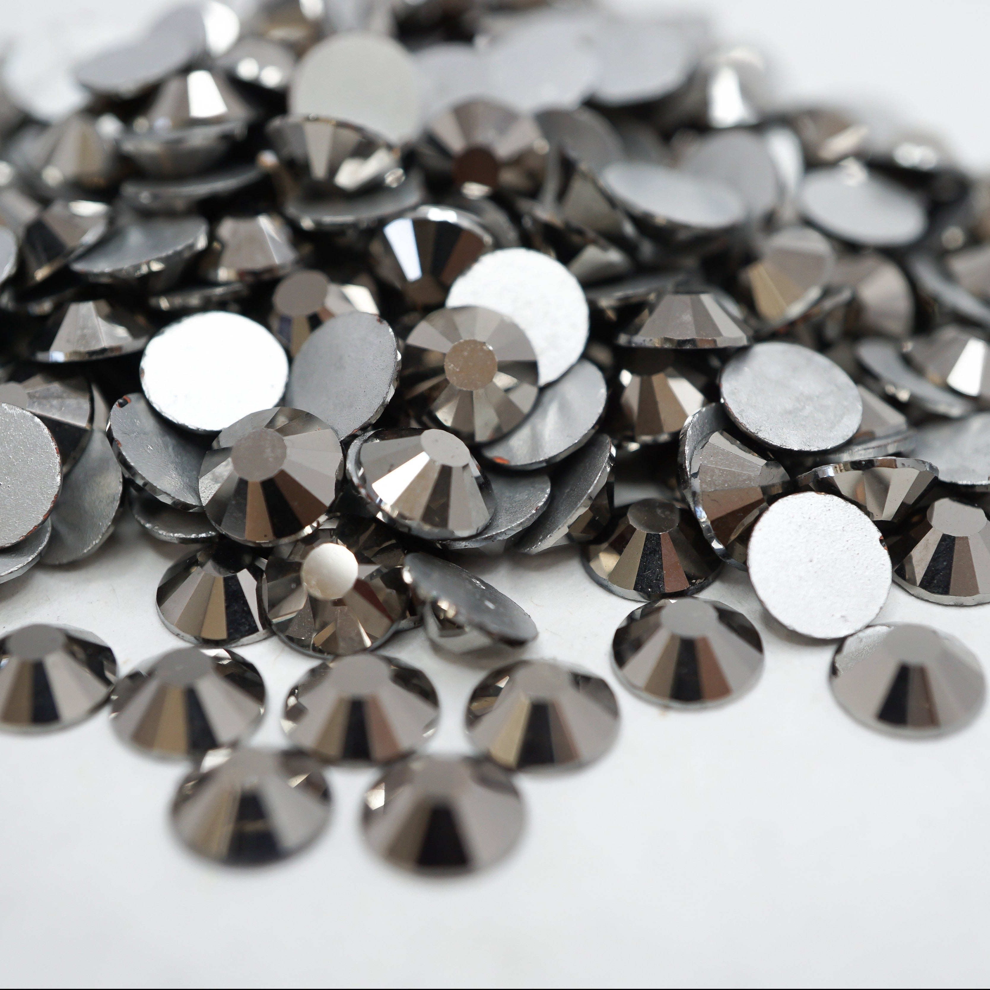 500 Strass Thermocollants Hématite 3mm SS10 - Pour Couture Et DIY