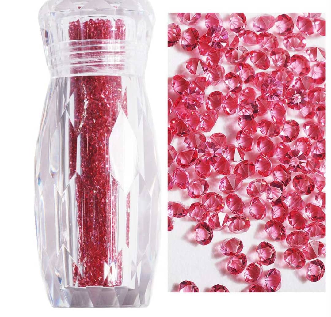 Fuchia - Crystal Pixie - nails art 3D