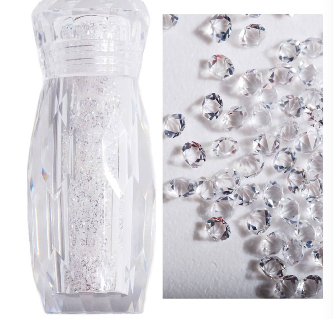 Clear - Crystal Pixie - nails art 3D