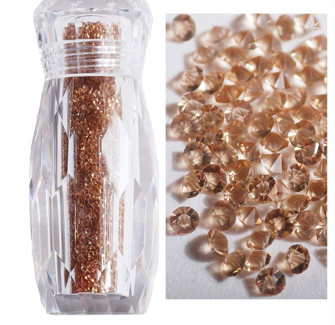 Champagne - Crystal Pixie - nails art 3D