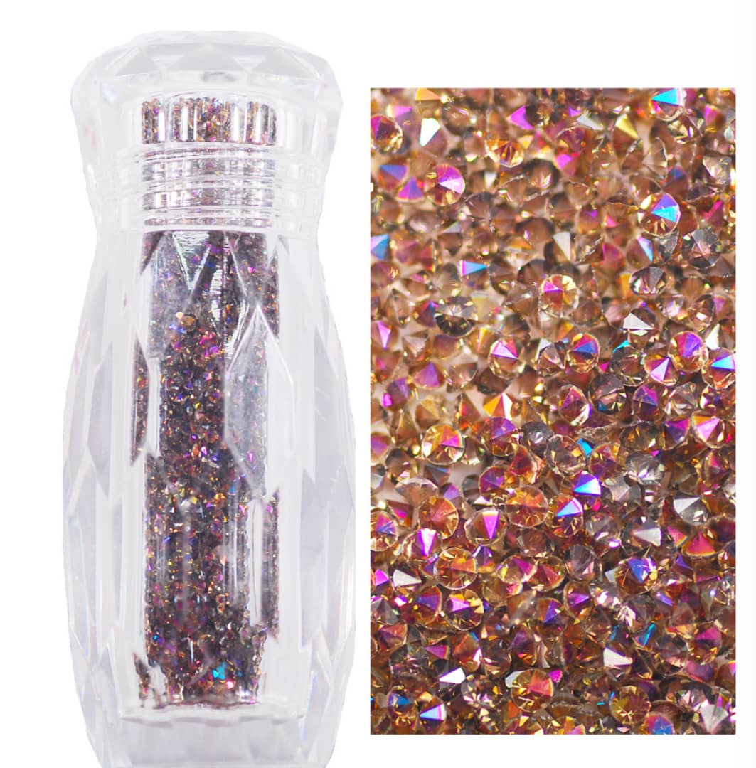 Rose Gold AB - Crystal Pixie - nails art 3D