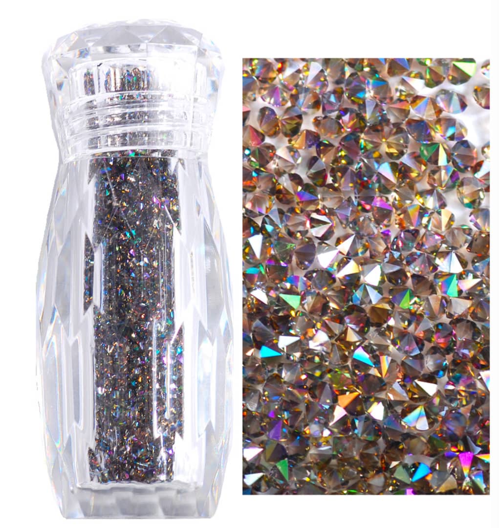 Rainbow - Crystal Pixie - nails art 3D
