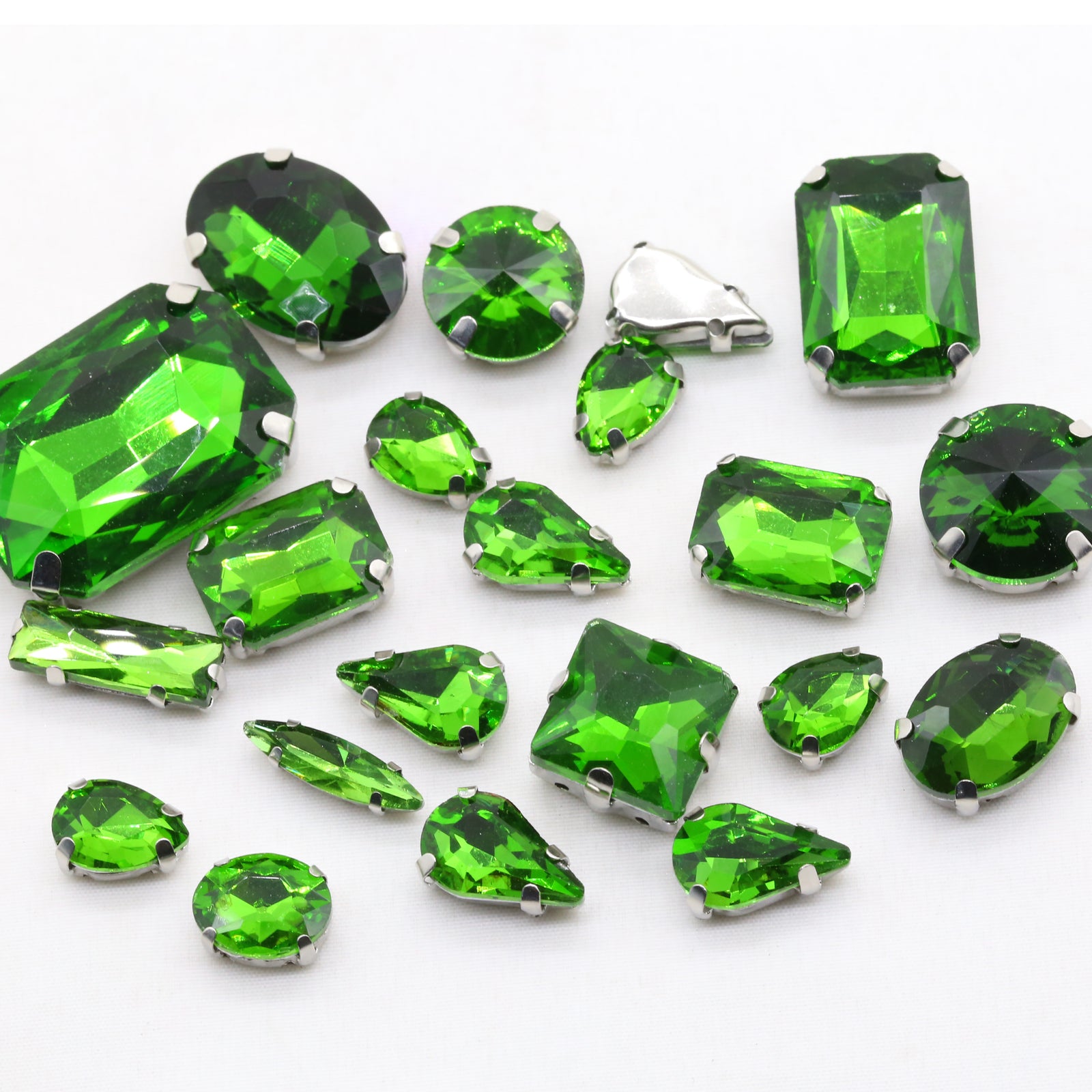 GREEN - MIX shape fancy stone