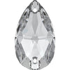 DROP Sew On Glass Rhinestone clear
