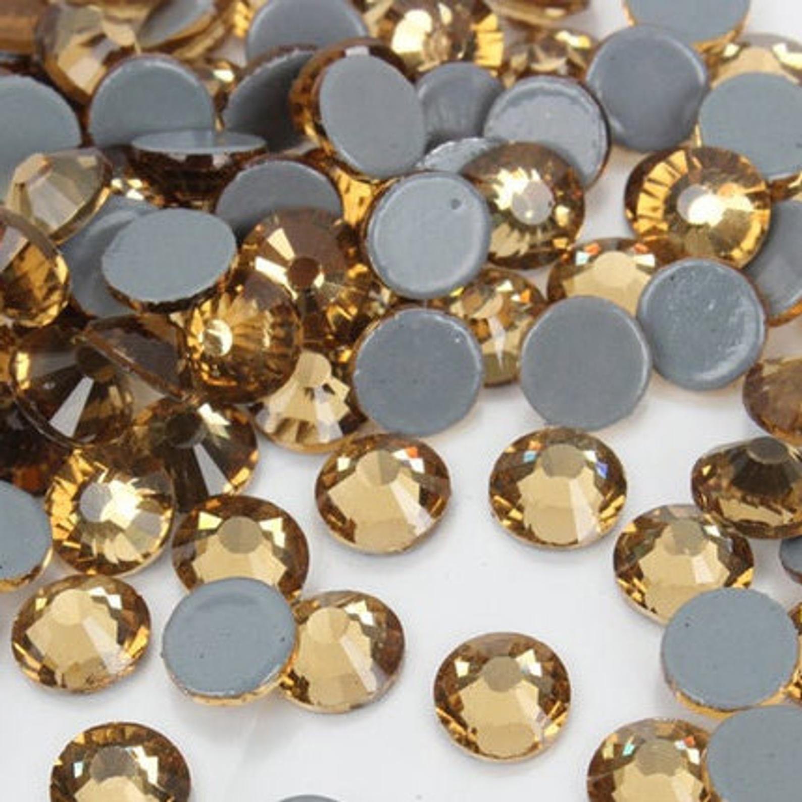 Lt. Topaz HQ glass Rhinestones Hotfix #021