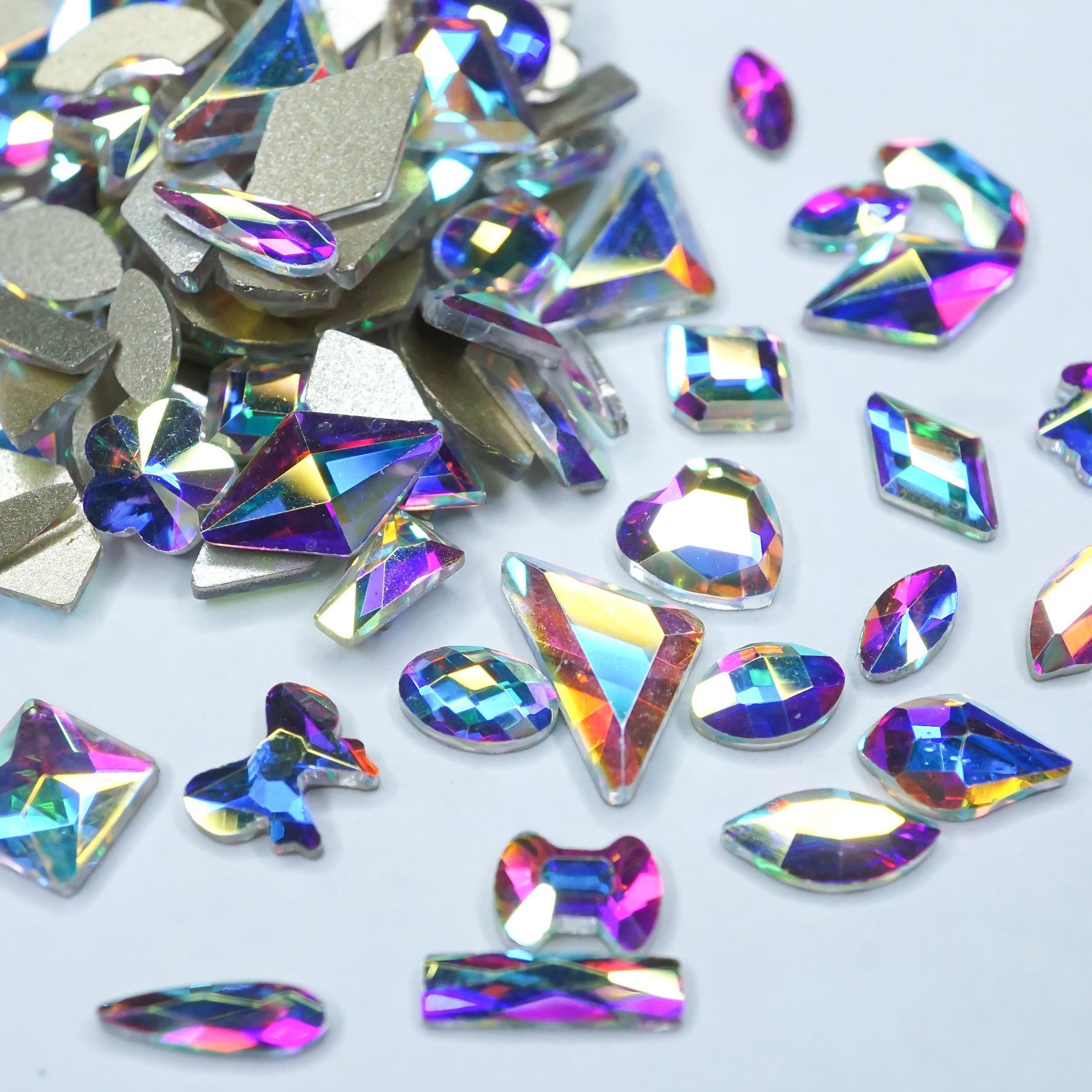 Multi Sizes Shapes Colors Flatback Rhinestones Crystal Diamond 3D