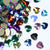 hearts- 100 Mix colors - Nail art- Rhinestones - GLASS- flat back