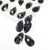 Jet black - DROP Sew On Glass Rhinestone