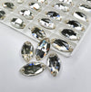 Crystal Clear - NAVETTE Sew On Glass Rhinestone