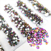 Multi-Size Metallic Rose Gold Rhinestones - GLASS- flat back #066