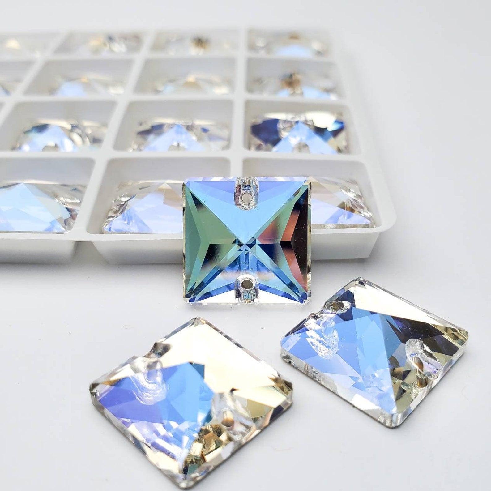 MOONLIGHT - SQUARE High Quality Glass Sew-on Rhinestones