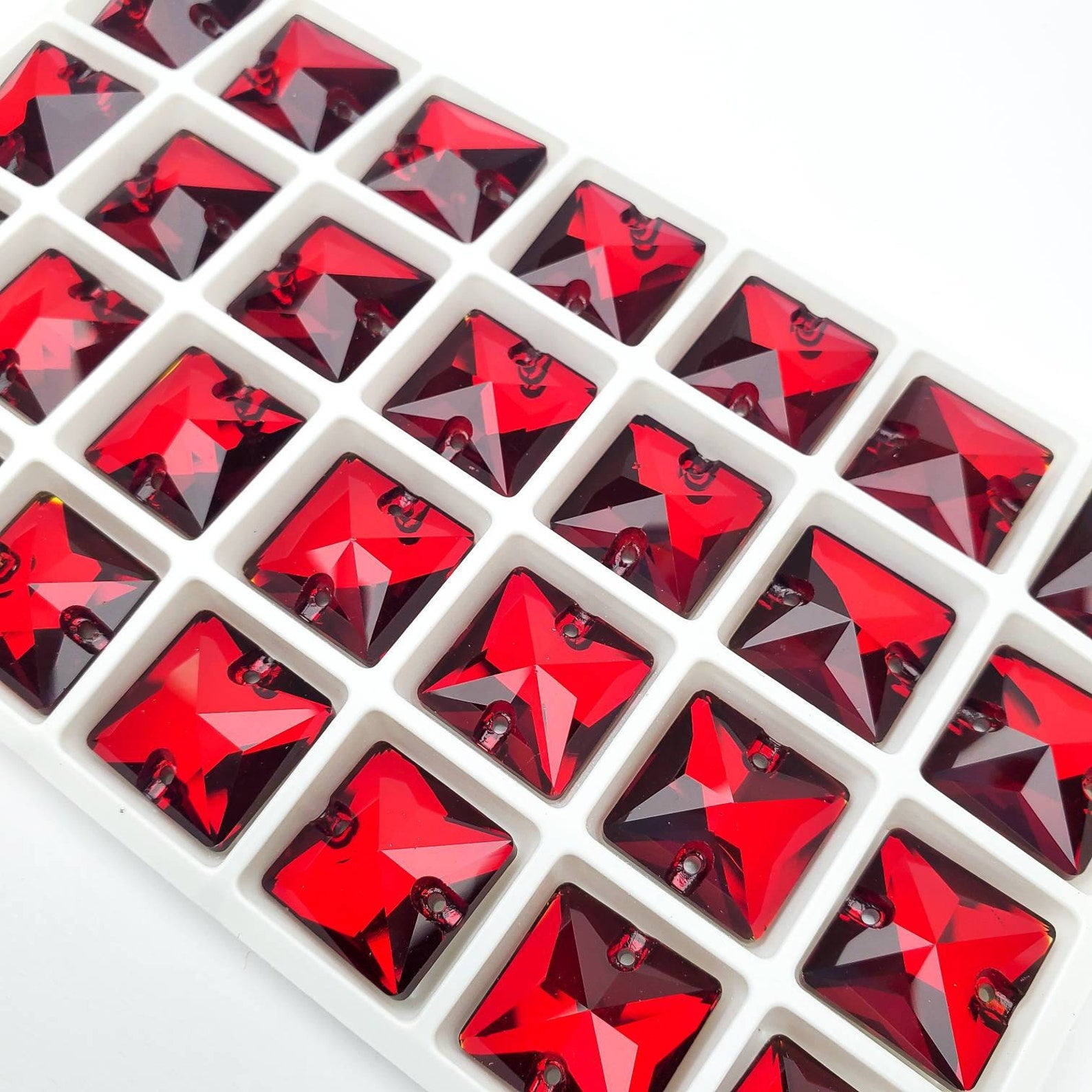 SIAM- SQUARE High Quality Glass Sew-on Rhinestones