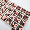 BURGUNDY - SQUARE High Quality Glass Sew-on Rhinestones