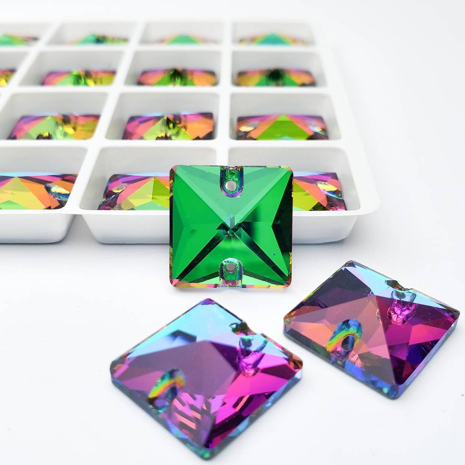 VOLCANO - SQUARE High Quality Glass Sew-on Rhinestones