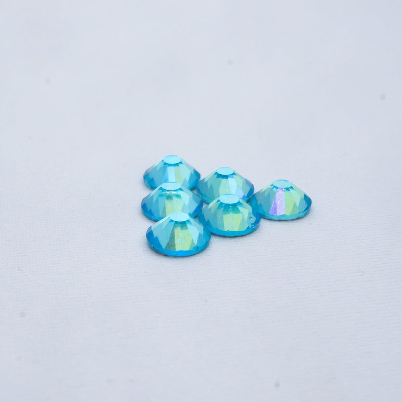 Aquamarine AB Rhinestones - HQ glass flatback #052