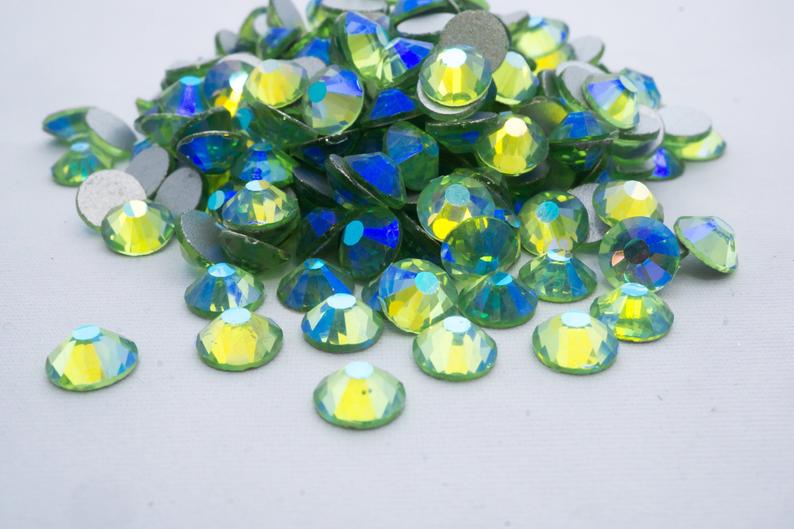 Peridot AB Rhinestones - HQ glass flatback #053 - VRISHAN