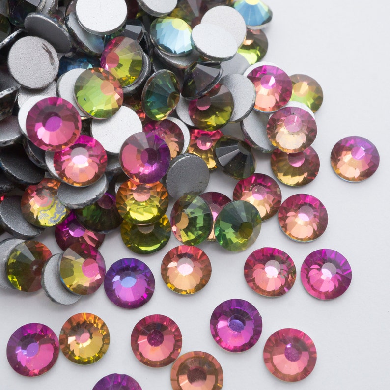Multi-Size Rainbow Rhinestones - GLASS- flat back #060