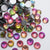 Multi-Size Rainbow Rhinestones - GLASS- flat back #060