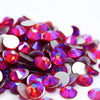 Multi-Size Lt. Siam Ab Rhinestones - GLASS- flat back #043