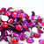 Multi-Size Lt. Siam Ab Rhinestones - GLASS- flat back #043