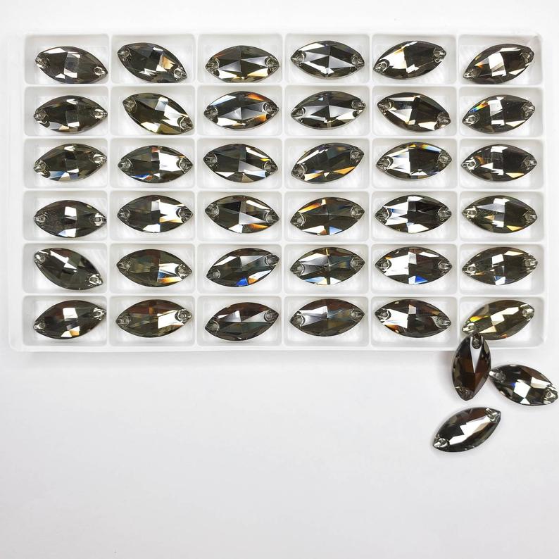 Black diamond NAVETTE high quality sewing crystal