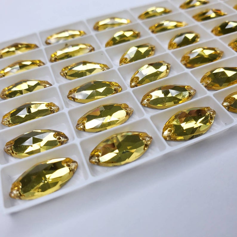 Topaz NAVETTE high quality sewing crystal