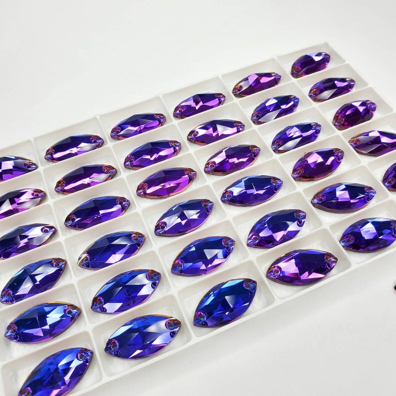 Violet blue NAVETTE high quality sewing crystal