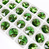 Fer green - RIVOLI Sew On Glass Rhinestone