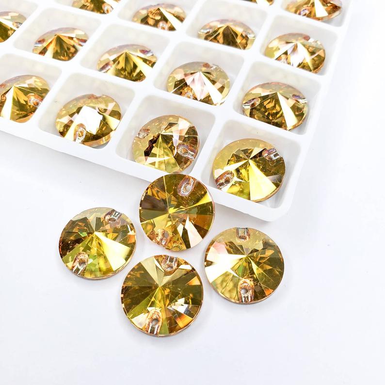 Sunshine - RIVOLI Sew On Glass Rhinestone