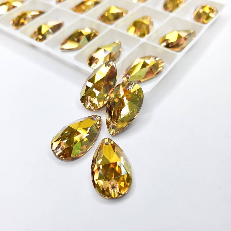 Sunshine - DROP Sew On Glass Rhinestone