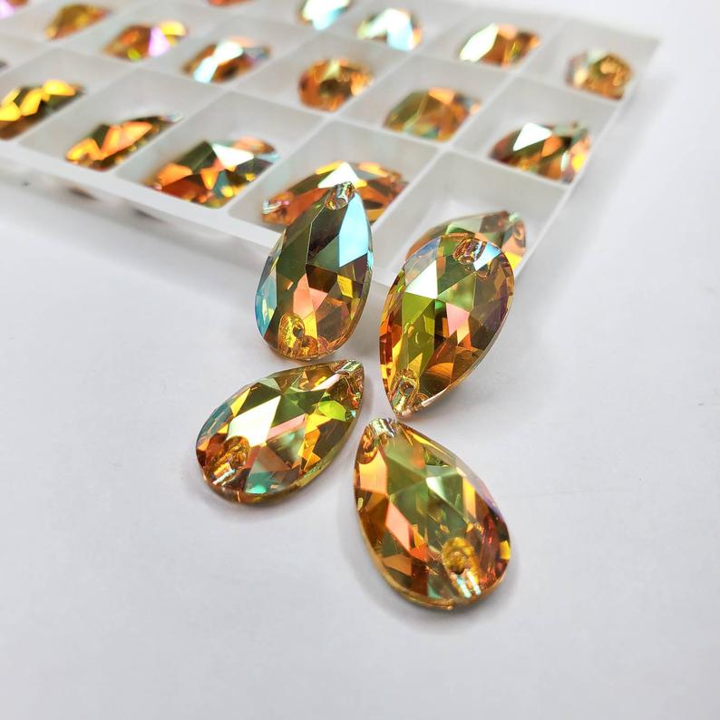 Crystal Sun - DROP Sew On Glass Rhinestone