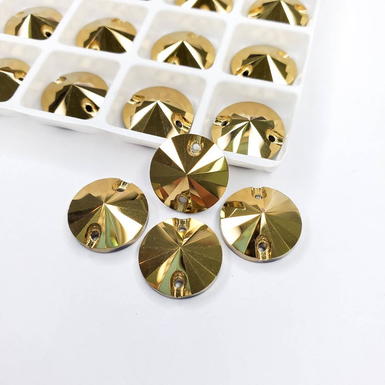 Aurum - RIVOLI Sew On Glass Rhinestone