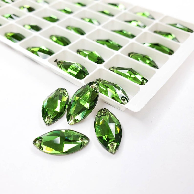 Fer Green - NAVETTE high quality sewing crystal