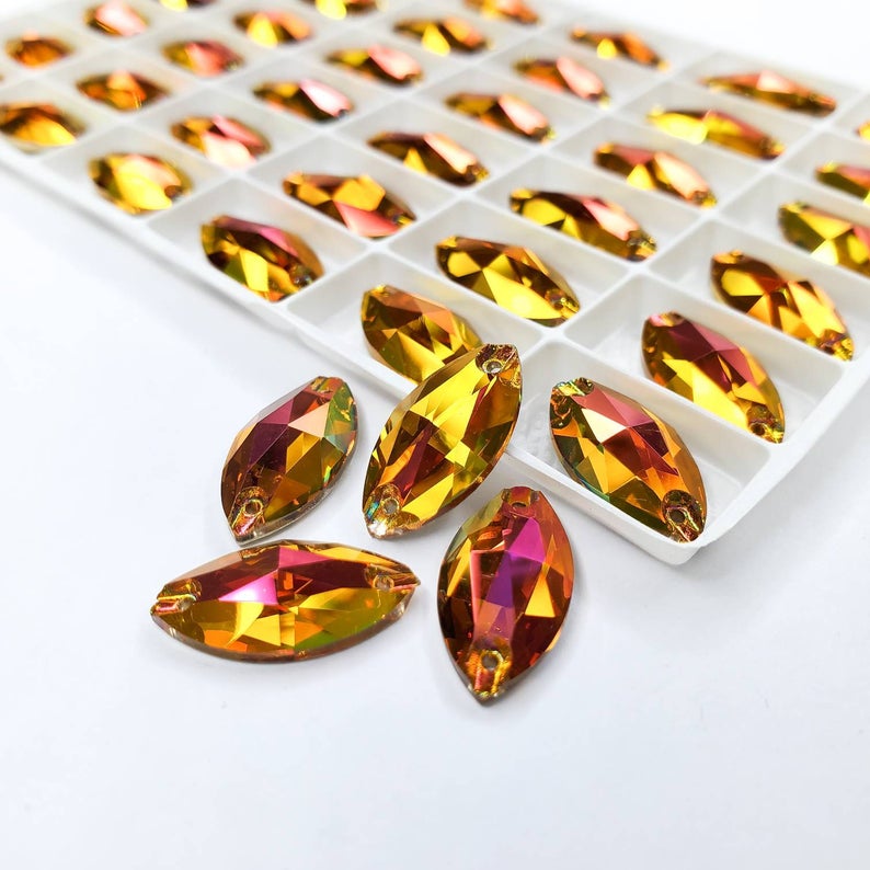 Astral pink - NAVETTE high quality sewing crystal